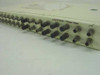 Codenoll CS-2019 Lightbus close-up of numbered SMA fiber optic ports 1–19 with Fiber Size µm markings and Made in USA label