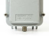 DX Antenna DSA-543 Down Converter – bottom view showing output port labeled 75 ohm +15 to +24V DC