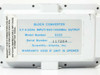 Scientific Atlanta 9325 Block Converter label closeup reading Block Converter 3.7-4.2GHz Input 950-1450MHz Output Model 9325 Scientific-Atlanta Inc.