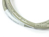Close-up of cable jacket markings showing UL E123143, CSA, Type CL2, 75°C, AWM 2464, Made in Taiwan, and asset label LD006-400010