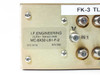 I.F. Engineering MC-8X32-LB1-F-2 label closeup showing model number MC-8X32-LB1-F-2, D/C 0118, S/N 002, and OUFA1 contact info