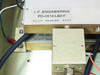 I.F. Engineering PD-4X16-LB2-F splitter module closeup showing D/C 0117, S/N 003, and 508-943-5636 contact label