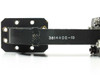 Satcom 3814402-19 WR-137 waveguide bend — bottom view showing part number stamped on black steel body