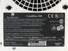 Bay Networks Centillion 100 compliance label close-up showing electrical ratings 120/240V 50/60Hz 5/2.5A, serial number 126889, Made in U.S.A., UL, CE, TÜV GS markings