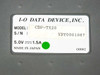I-O Data Device CDP-TX20 bottom label showing model number, serial number YDY0001067, 5.0V 1.5A rating, and Made in Japan