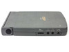 I-O Data CDP-TX20 front/side edge showing disc slot, volume knob, headphone jack, line out jack, and power on/off switch