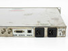 ARG 2400-EQ390-BOM rear panel right section close-up showing ALARM, OUTPUTS DB-15, REMOTE RJ port, and dual IEC C14 AC power inlets with CE marking