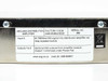 ARG 2400-EQ504-BOM specification label showing DS3 44.736 Mb/s signal input, factory code, serial number, and relay bypass module detail