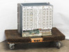 Cisco ONS 15454 shelf assembly rear view showing dense BNC/coaxial connector backplane with B and A sections labeled