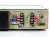 Miteq 6107 rear panel full view — Phase Mod. I.F. OUT BNC, F.M. Demod. I.F. IN BNC, terminal blocks for B/B IN and B/B OUT, GND lug, Summary Alarm Out D-sub connector, and Miteq identification label showing Model 6107, Serial 42507, Freq. 70 MHz