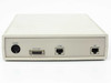 TyLink FRAP Frame Relay Access Probe – rear panel straight-on view showing POWER DIN, DTE PORT (DB25-style), COMM RJ, and NET RJ connectors