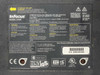 InFocus LP400 rating label — model number, serial number, power input specs 100-240V and regulatory certifications
