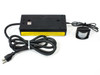 iPAN SP1601P600 power strip bottom and rear view with rating label, showing external motion detector and power cord