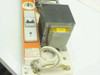 Knurr PDU top view showing Siemens 2-pole 16A circuit breaker, Schuko outlet, label, and isolation transformer with asset tag T3351