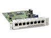 HP ProCurve J4111A 5064-9966 10/100Base-T 8-Port Module – front panel with RJ-45 ports and faceplate, angled view