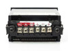 Newport FLW Q9000H — close-up of rear screw terminal block showing labeled AC, N, earth ground, and signal +/− input terminals