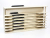 Lucent 403K Merlin Legend PBX expansion backplane front view showing 7 module slots with edge connectors