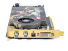 ATI All-In-Wonder X1800XL — bracket close-up showing coaxial TV input, second coaxial connector, FireWire/HDTV port, and DVI output
