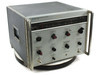 HP 8551A Spectrum Analyzer RF Section front panel — three-quarter view showing analog meter, frequency and attenuator knobs on gray chassis