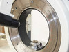 Rigaku 2561R1 — goniometer ring open view showing sample stage and detector arm with angular scale