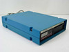 Codex Motorola 8250 LDSU limited distance modem — front-left three-quarter view showing blue enclosure and front panel LED indicators