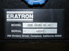 Eratron PPS 8210 RS MF nameplate label showing model number, serial number 21526, and address 590 Division Street, Campbell, California