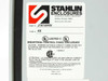 Stahlin J1614HW enclosure label showing Part J1614HW, Type 4X, UL Listed C Industrial Control Panel Enclosure, Made in USA