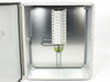 Stahlin J1614HW interior close-up showing full column of 11 Ferraz Shawmut ULTRASAFE USM1 breaker holders on DIN rail