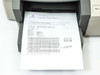 HP Business Inkjet 2200se printing a Windows Printer Test Page — demonstrating the printer produces output
