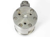 Teledyne Taber 206-SA pressure transducer top view showing machined stainless steel face with hex socket mounting bolts and center port
