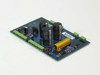 Headway Research B-3162-1 PWM32 Shunt Board — alternate three-quarter angle showing capacitor markings (100V), gold anodized power resistor, red LED indicator, and green screw terminal blocks