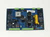 Headway Research B-3162-1 PWM32 Shunt Board — top-down view showing full board layout: four large capacitors, power resistor, small PCB sub-assembly, terminal blocks along all edges, and inventory label