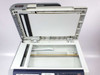 Brother MFC-9440CN — flatbed scanner platen with lid raised showing glass scanning surface and ADF paper feed mechanism