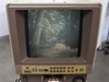 3M 7540MFB AJ CRT screen displaying projected microfiche image of a forested scene, with front control panel visible below