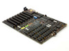 IBM 6323560 XM 64-256KB System Board front view showing eight 8-bit ISA expansion slots and fully populated DIP RAM chip array