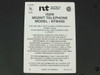 Northern Telecom NTBX90 M5209T ISDN telephone bottom label showing model, 24VDC 125mA power requirement, UL and CSA certifications, Made in Canada
