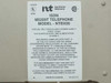 Nortel M5209T NTBX90 rating label showing 24VDC 125mA Class 2 power, ISDN, UL/CSA listed, Made in Canada