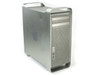 Apple Mac Pro A1186 tower – right-side front three-quarter view showing aluminum enclosure and perforated mesh panel