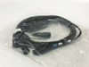 Enphase ET3C-G2-06 trunk cable showing inverter drop connectors with blue and black locking ends inside poly bag