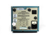Tektronix TM502A rear panel close-up showing voltage selector fuse chart label (100–240V, 50/60Hz, 120W Max), IEC inlet, red power switch, UL listing marks, and Beaverton Oregon manufacture label
