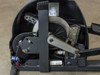 Precor EFX 5.17 drive mechanism — alternate angle showing flywheel, belt drive, wiring harness, and servo motor assembly