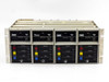 Det Tronics Rexnord Model 880 four-channel gas detection monitor mainframe – front panel view showing channel number selectors and alarm indicators on all four modules