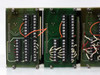 Det Tronics Model 880 monitor PCBs close-up – part number 226138-01 AW Rev B printed on boards, multiple screw terminal blocks, red wiring, Made in U.S.A. marking visible