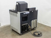 Sorvall RC-80 ultracentrifuge rear view showing refrigeration condenser coils, resistor bank fins, power cord, and access panels