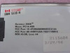 Gateway 2000 TelePath PC14.4SR PCMCIA Fax/Modem card — close-up of rear label with FCC Part 15, Part 68 IDs, REN, and Communications Canada certification