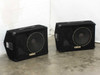 Yamaha S12Me SE Series 12-inch floor monitor pair – front view showing both speakers with metal grilles and Yamaha logo
