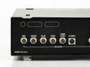 Optronics DEI-750 — close-up of rear outputs: RED, GREEN, BLUE, SYNC, COMP VIDEO, and S-Video BNC connectors labeled OUTPUTS; Made in U.S.A.