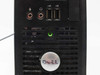 Dell OptiPlex 755 SFF front panel close-up — two USB ports, mic and headphone jacks, power button lit green