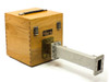LNR Communications HCL/4 E-Band WR-229 hot cold RF load in wooden carry case with waveguide arm extended — front-right three-quarter view