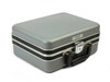 Wilcom gray hard-shell carrying case closed, front view showing latches and handle